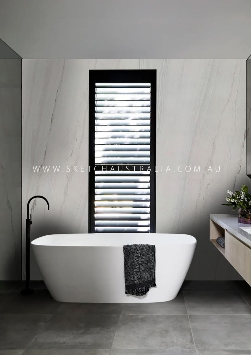 Bathroom Wall Panels vs Tiles: What Actually Holds Up in an Australian Bathroom - Sketch Australia