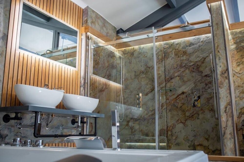 Sketch flexible stone panels as a solution for bathroom déco - Sketch Australia