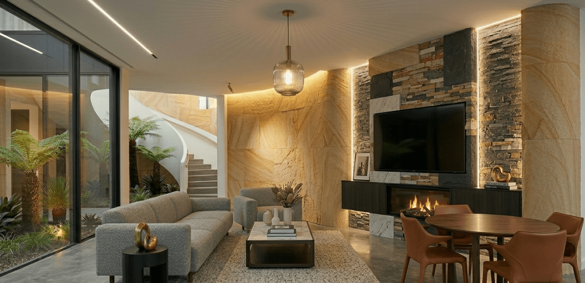 Stone Cladding for Fireplace Ideas to Transform Australian Homes in 2026 - Sketch Australia