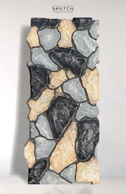 Mosaic Crazy Stone | SKPU01 | 3D PU Wall Panel - Sketch Australia