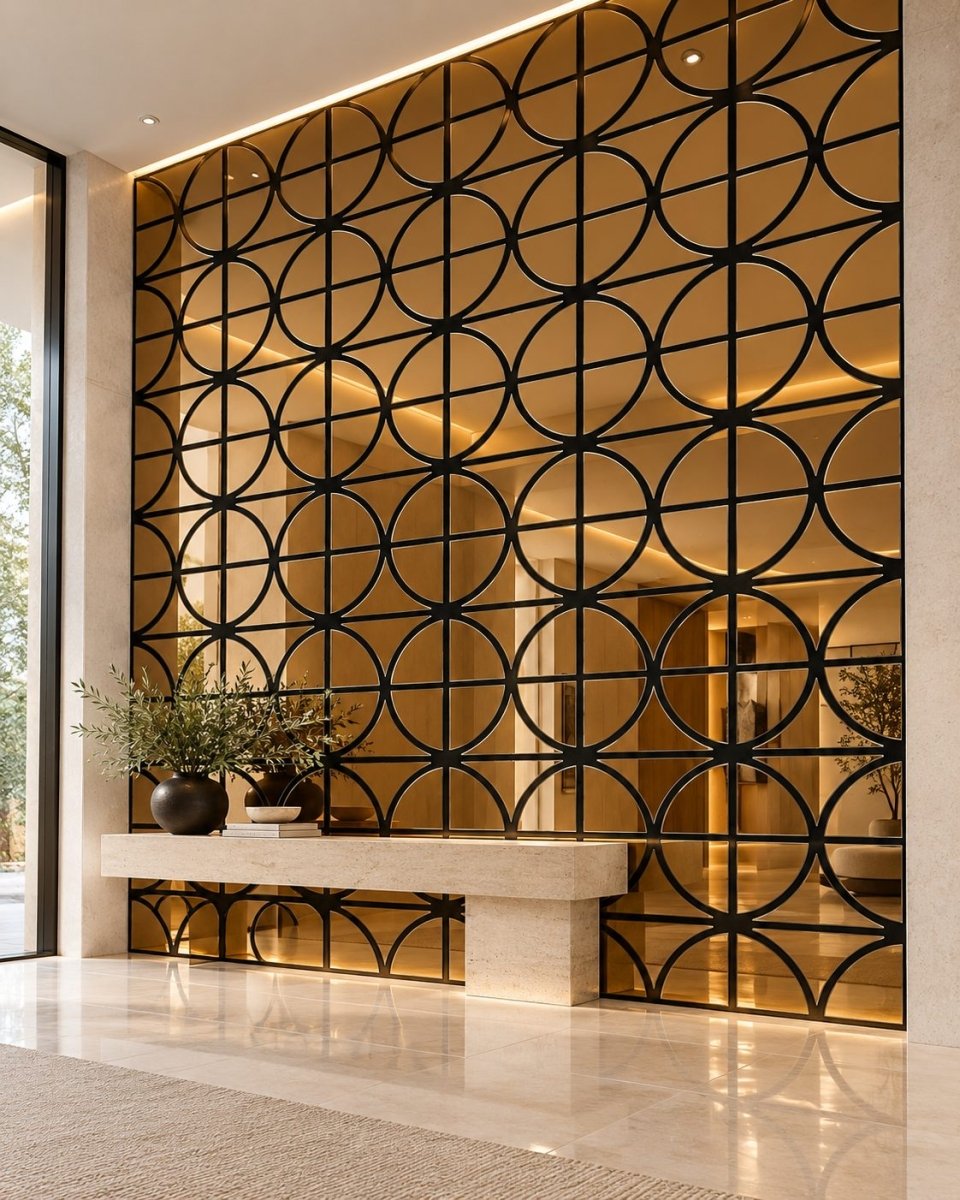 Gold Mosaic Acoustic Mirror Panel - Sketch Australia