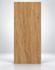 Classic Travertine flexible tile panel - full panel, warm honey-beige vein-cut travertine look